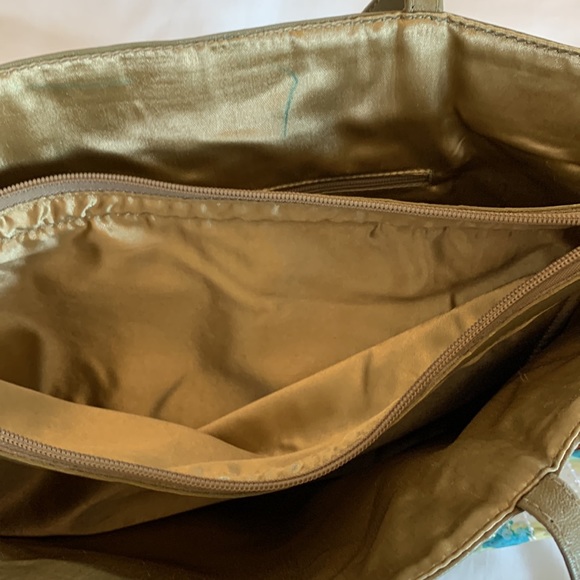 Vintage Christy sequin beaded beach motif tote handbag purse with gold lining - Picture 8 of 10